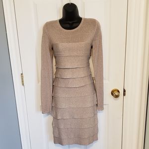 NWT BCBG gold dress